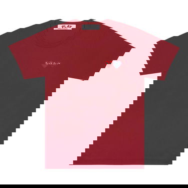 Тениска Comme des Garçons PLAY Double Hearts T-Shirt Бургунди | AZ T225 051 4, 1