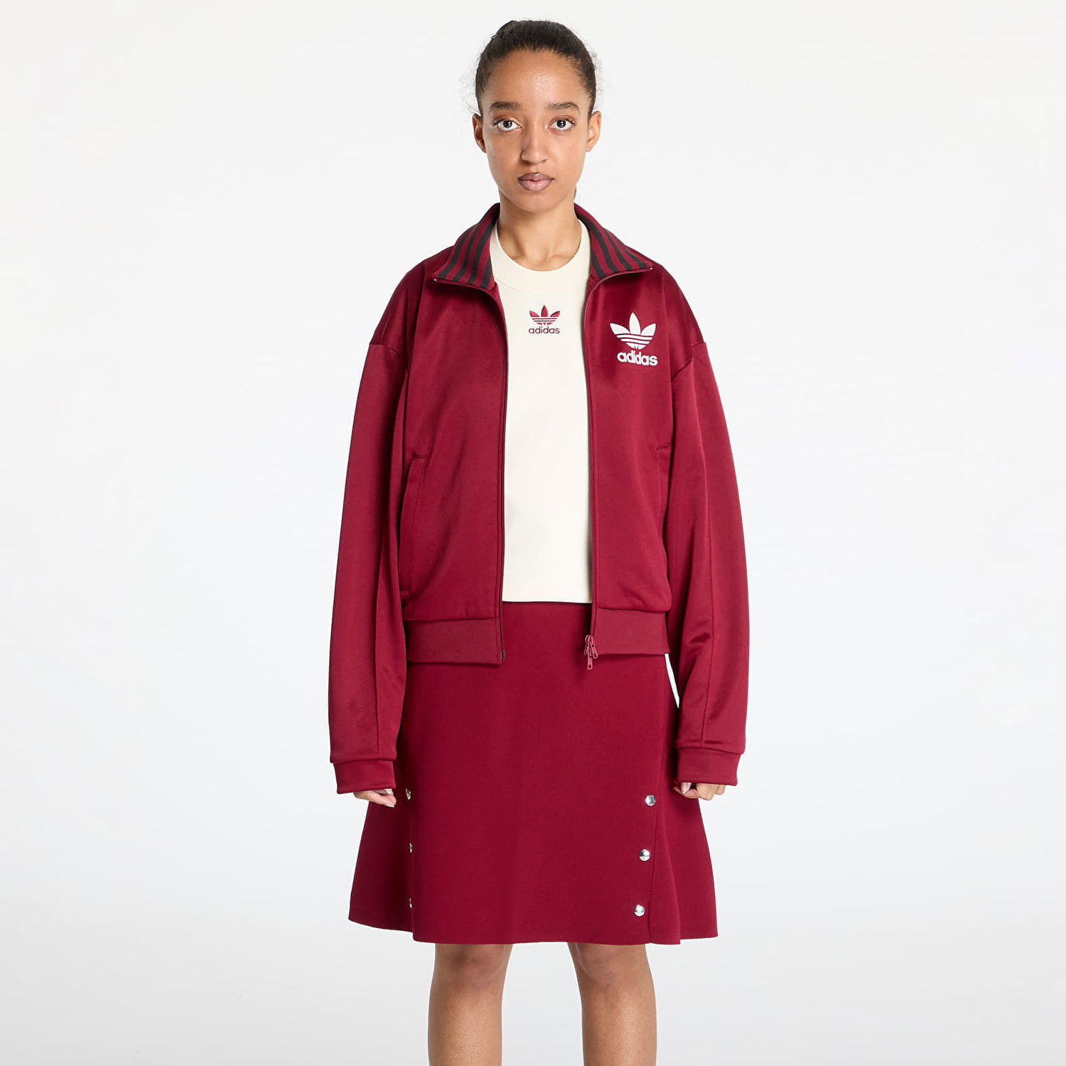 Суитчър adidas Originals Wales Bonner x Track Top Core Burgundy Червено | JJ2933, 0