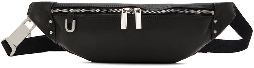 Чанта за кръста Rick Owens Leather Geo Pouch Черно | RA01D0430 LCN