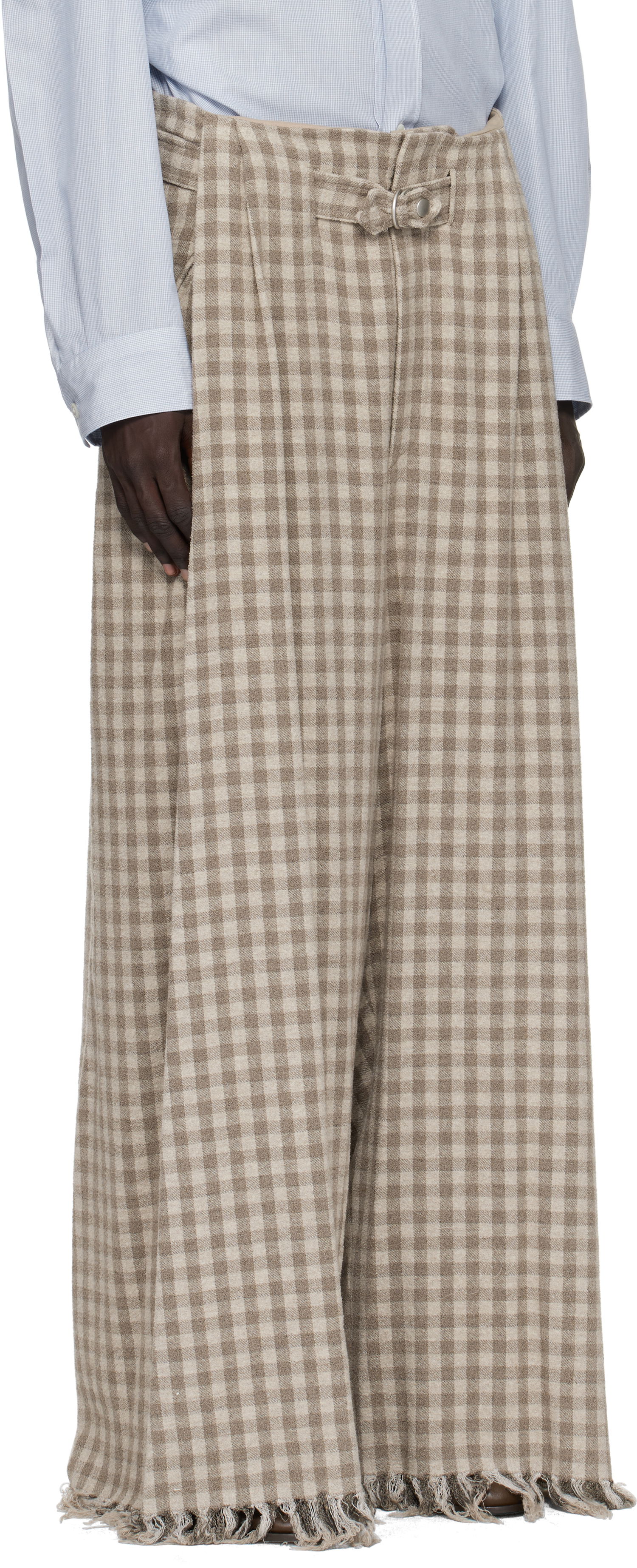 Панталони HED MAYNER Hed Mayner Check Trousers Бежово | HMMB30041A-HB201, 1