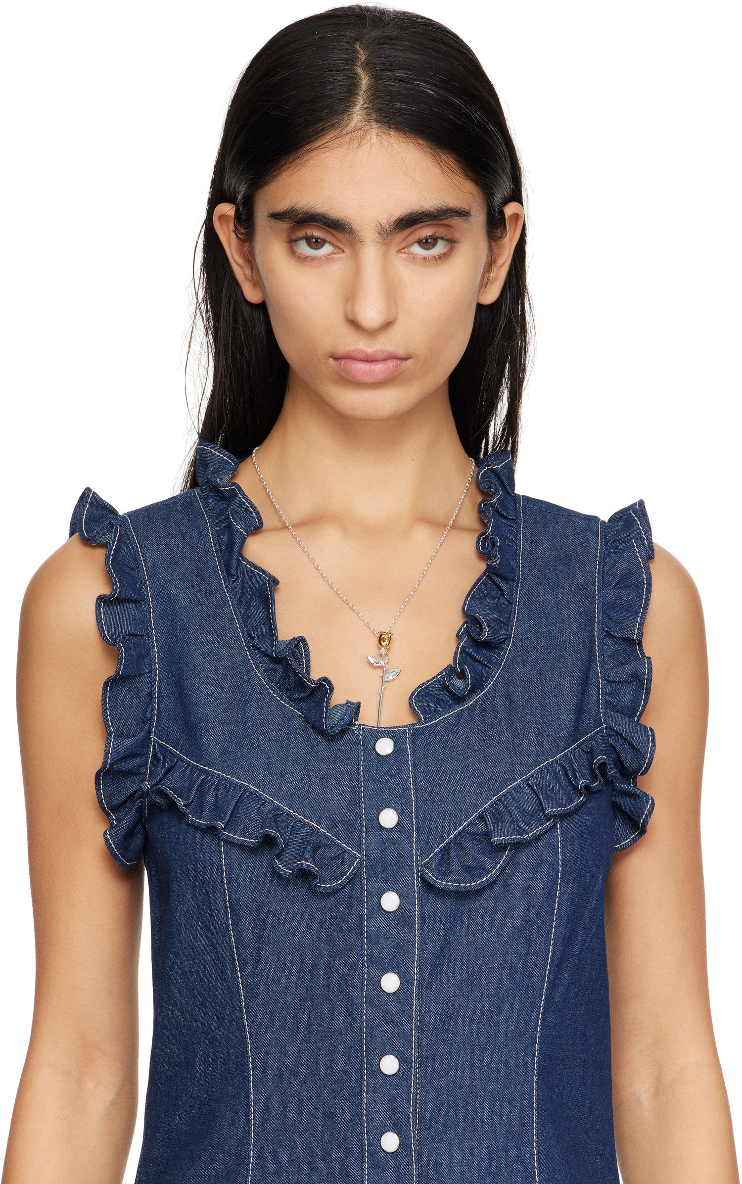 Колие Ambush AMBUSH Pearl Heart Charm Necklace Металик | 12115241, 1