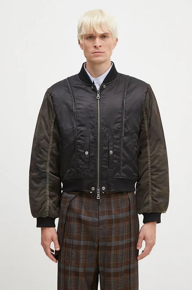 Яке бомбър Andersson Bell Mesh Sleeve Bomber Jacket Черно | awa626u, 0