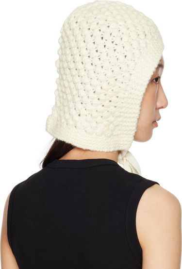 Шапка SHUSHU/TONG SHUSHU/TONG Tied Knit Hood Бяло | MWDCAC06 ACR001, 4
