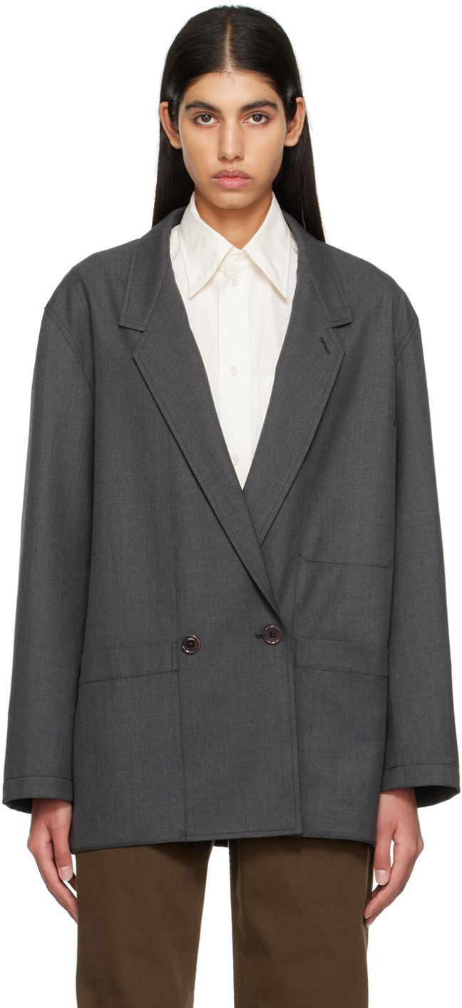 Яке LEMAIRE Lemaire Workwear Double-Breasted Blazer Сиво | JA1002 LF1048, 0