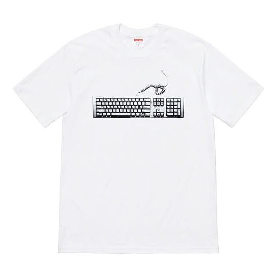 Тениска Supreme Keyboard Graphic Short Sleeve T-Shirt Бяло | SUP-SS19-731, 0