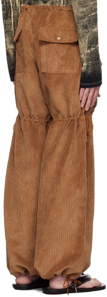 Карго панталони Anna Sui Anna Sui Corduroy Drawstring Cargo Pants Кафяво | M624V40, 2
