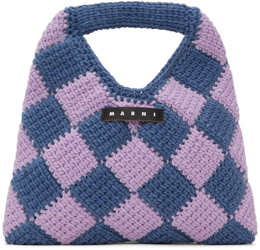 Дамска чанта Marni Diamond Crochet Bag Лилаво | M00995-M00RP, 0