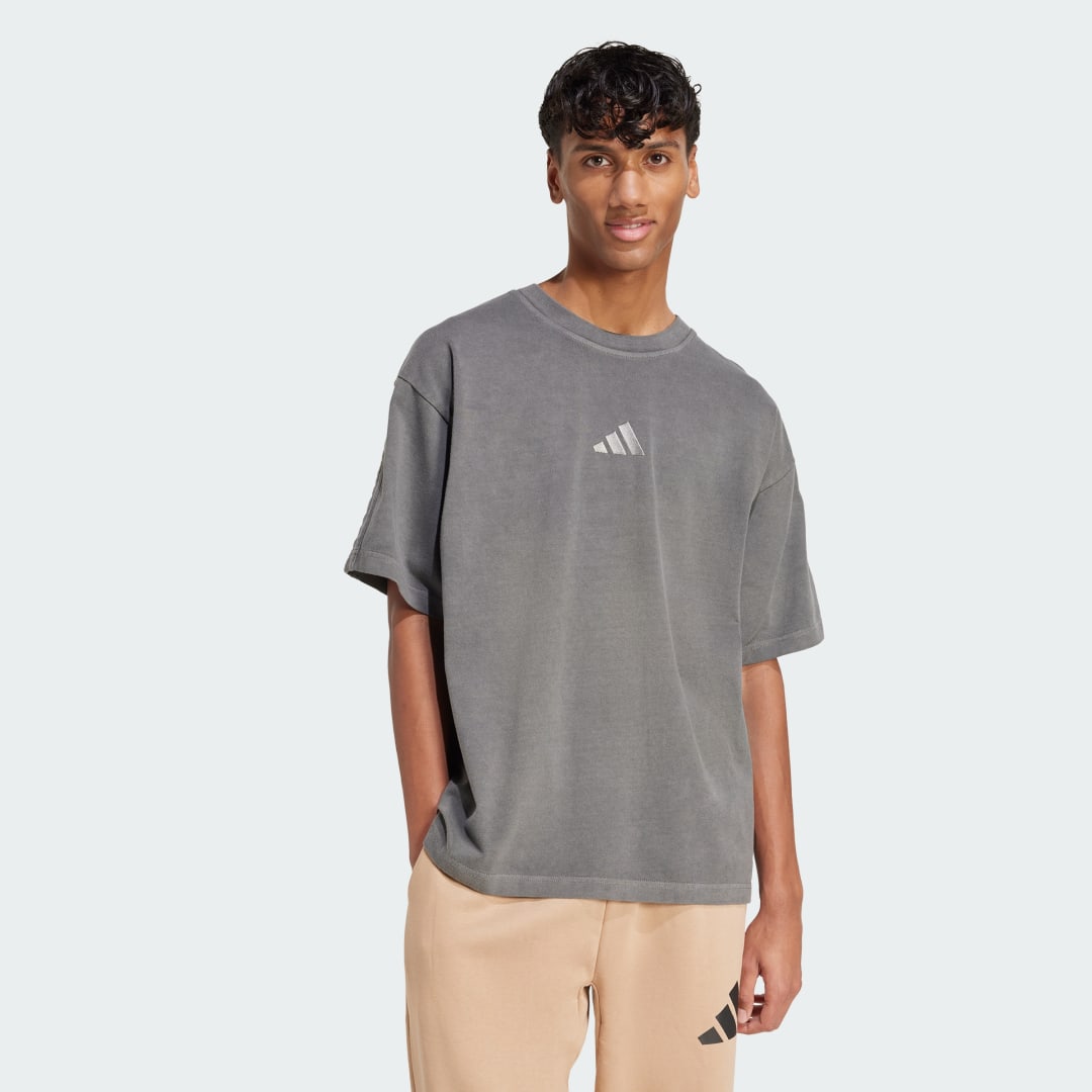 Тениска adidas Performance ALL SZN Washed Tee Сиво | JN0611, 0