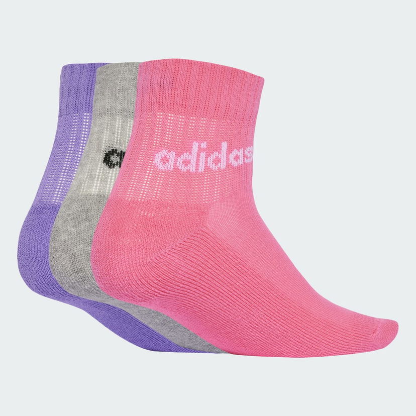Чорапи adidas Performance Linear Ankle Quarter Socks - 3 Pairs Розово | JF8541