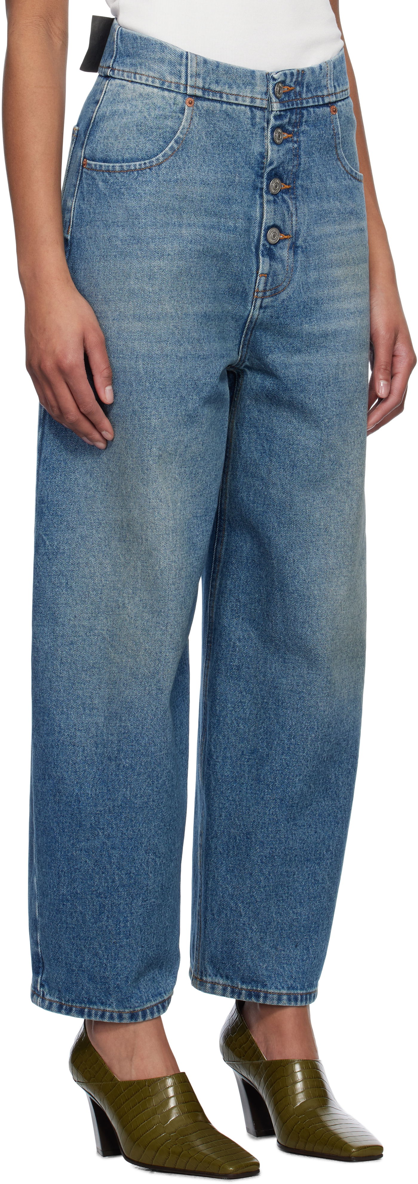 Дънки Maison Margiela MM6 Maison Margiela Button Jeans Синьо | S52LA0235 M30018, 1