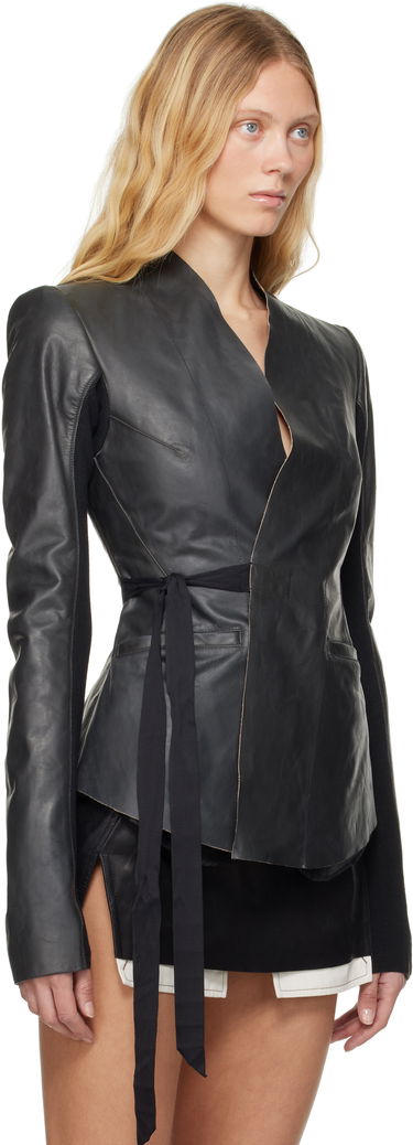 Яке Rick Owens Rick Owens Hollywood Tamponato Calf Leather Wrap Jacket Черно | RP01E7749 LTP, 1