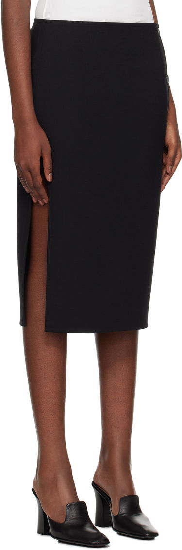 Пола Courrèges Oblique Tailored Midi Skirt Черно | 424CJU196WO0113, 1
