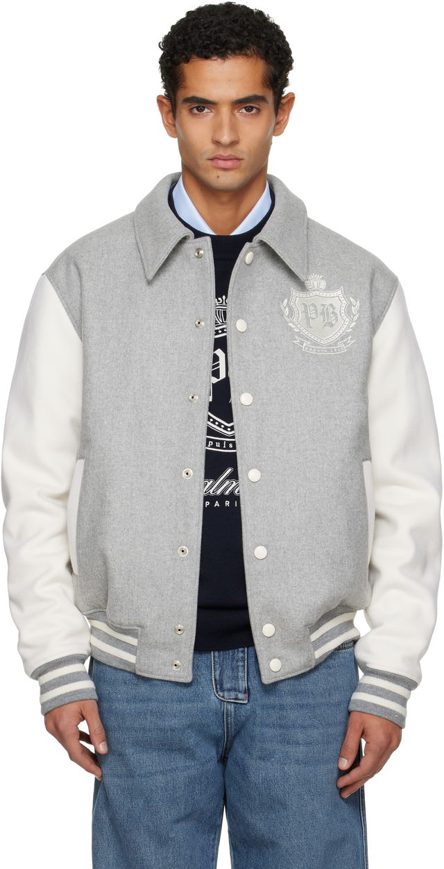 Wool Varsity Bomber Jacket