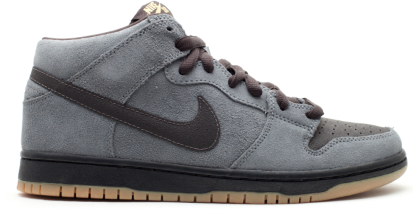 Кецове и обувки Nike SB SB Dunk Mid Charcoal Tar Сиво | 314383-007, 0