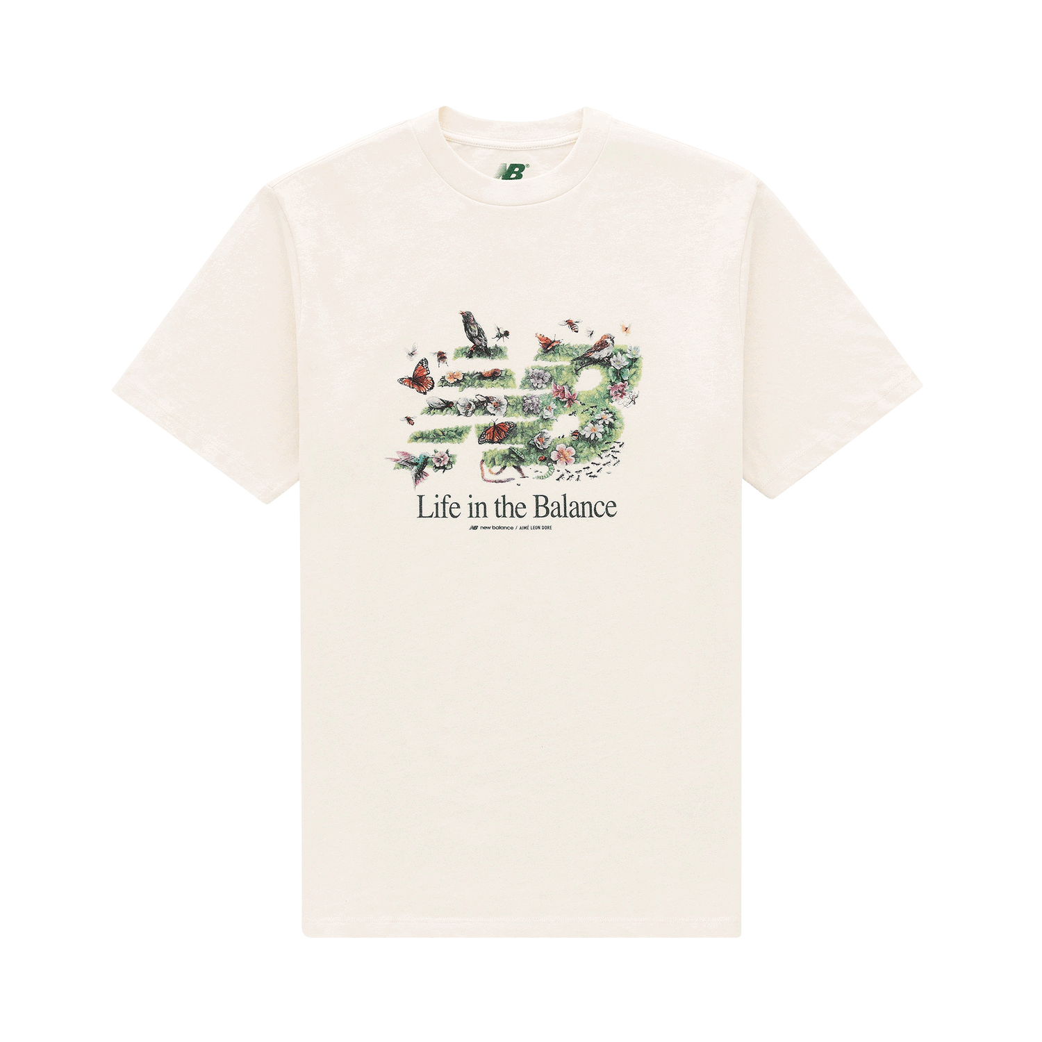 Тениска New Balance Aimé Leon Dore x Garden Tee 'Pristine' Бежово | NB21CT006 PRIS, 0