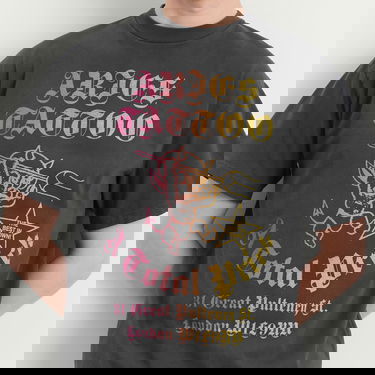 Тениска Aries Faded Tattoo Shop T-Shirt Сиво | AR60013-BLK, 4