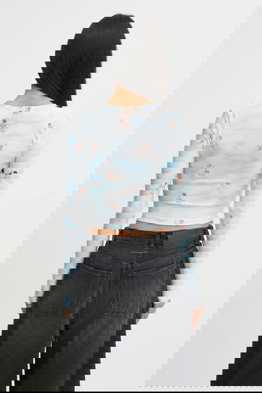 Съкратен топ Fiorucci Beatitudo Print Long Sleeve Crop Многоцветен | W25FWTLO003LY01BL02, 2