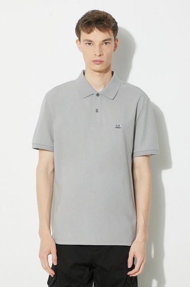 Поло тениска C.P. Company Polo Shirt With Logo Сиво | 16CMPL094A005263W, 0