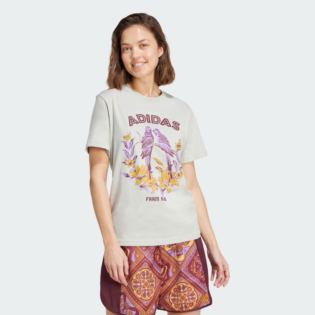 Тениска adidas Performance adidas x FARM Rio Graphic T-Shirt Сиво | JV8610, 0