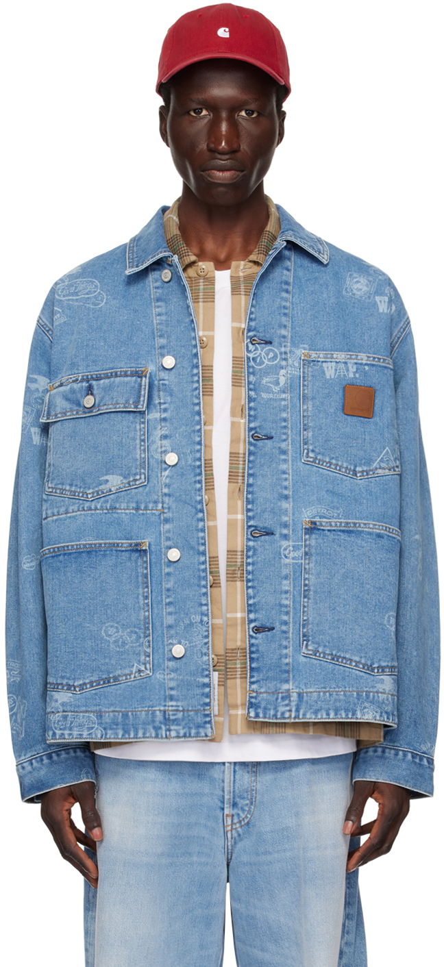 Яке Carhartt WIP Stamp Print Denim Jacket Синьо | I033743, 0