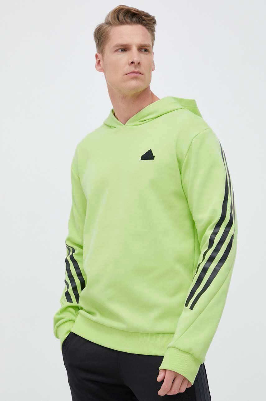 Суитчър adidas Performance Future Icons 3-Stripes Hoodie Зелено | IJ8866, 0