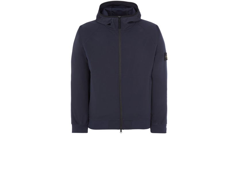 Яке Stone Island 40927 Light Soft Shell-R E.Dye Technology In Recycled Polyester Тъмно синьо | 40927