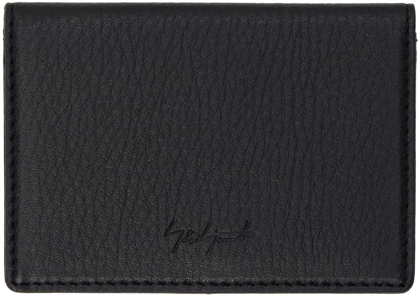 Портфейл Yohji Yamamoto Black discord Logo Card Holder Черно | DA-A95-790