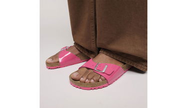 Кецове и обувки Birkenstock Madrid Birko-Flor Patent Narrow Fit Sandal Розово | 1030872, 6