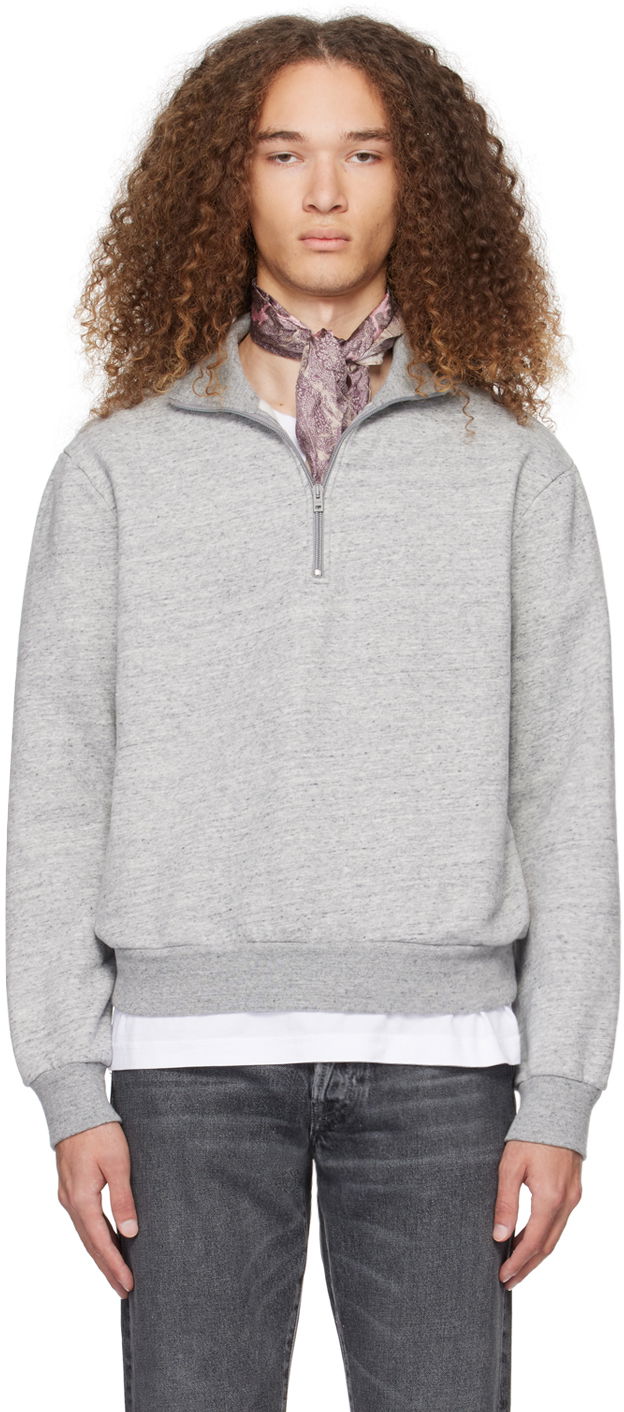 Пуловер Acne Studios Half-Zip Sweater Сиво | CI0164-, 0