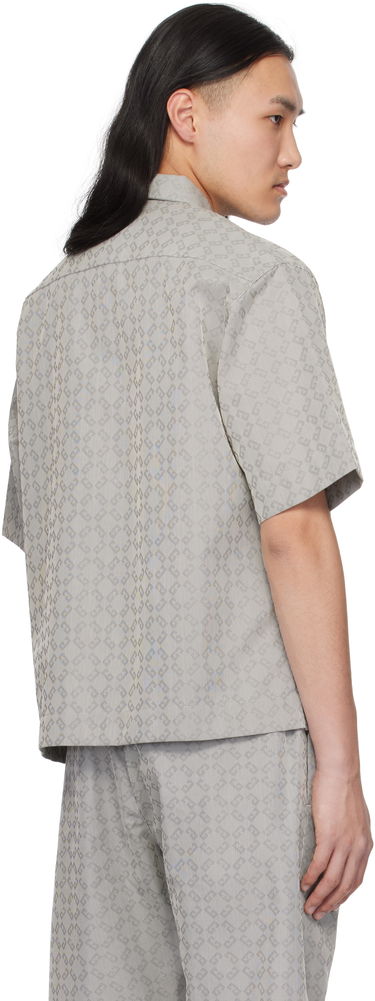 Риза Givenchy Givenchy Monogram 72 Jacquard Zip-Up Shirt Сиво | BM612T15U8004, 2