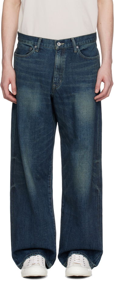 Дънки Neighborhood Neighborhood Washed DP Wide Jeans Синьо | 251XBNH-PTM04, 0