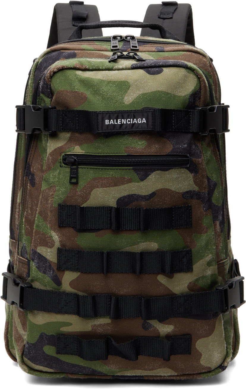 Раница Balenciaga Camo Army Space Backpack Зелено | 6936352AA7L2263