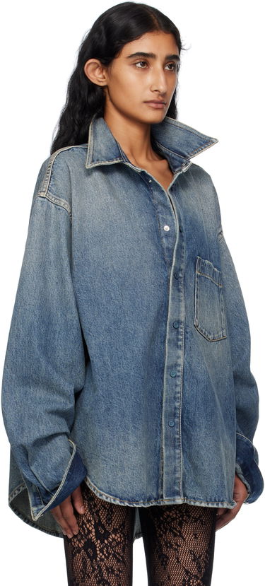 Риза Balenciaga Balenciaga Faded Denim Shirt Синьо | 783691 THW25, 1