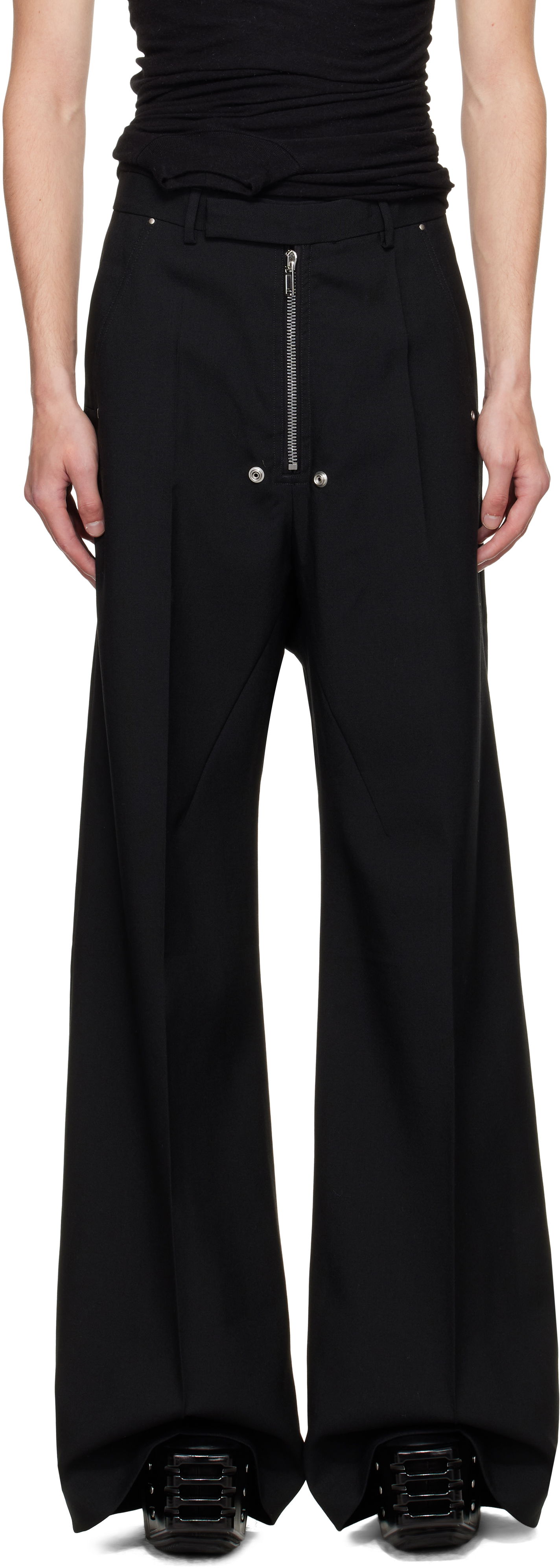 Панталони Rick Owens Rick Owens Concordians Wide Bela Tailored Trousers Черно | RU02E1354 WGP, 0