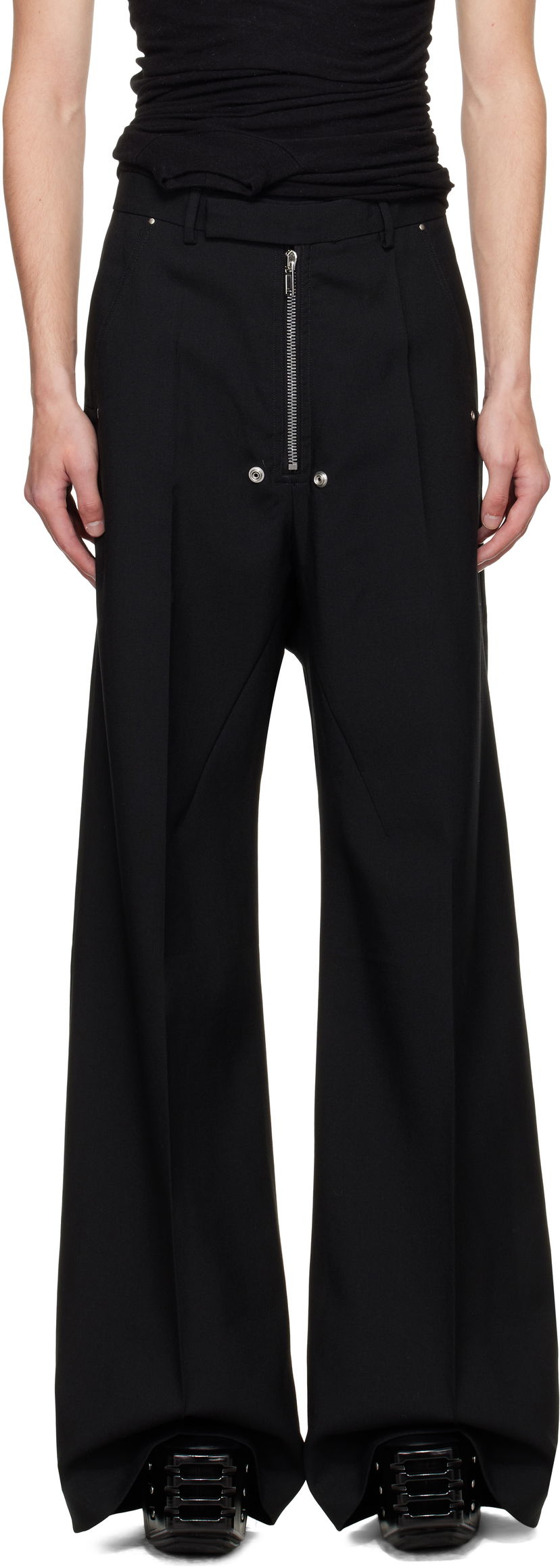 Панталони Rick Owens Rick Owens Concordians Wide Bela Tailored Trousers Черно | RU02E1354 WGP