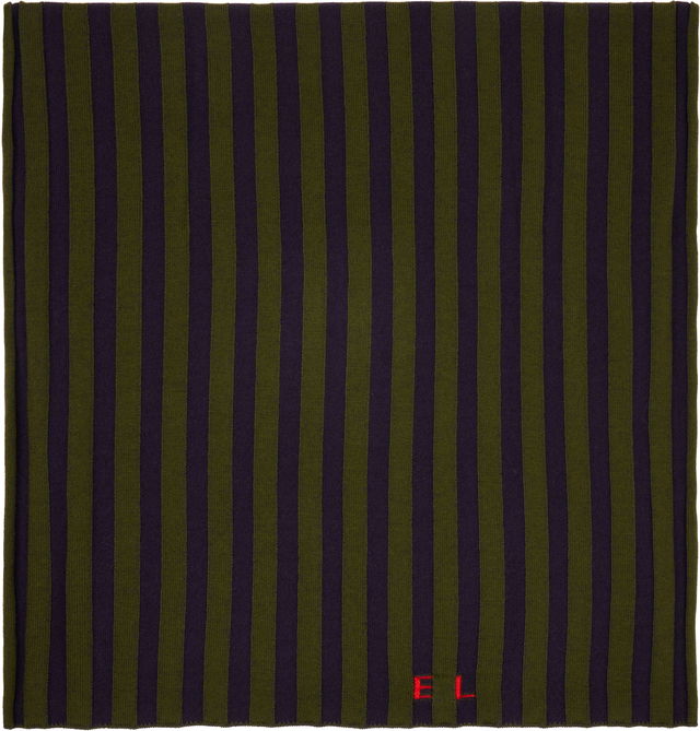 Eckhaus Latta Keyboard Striped Knit Scarf