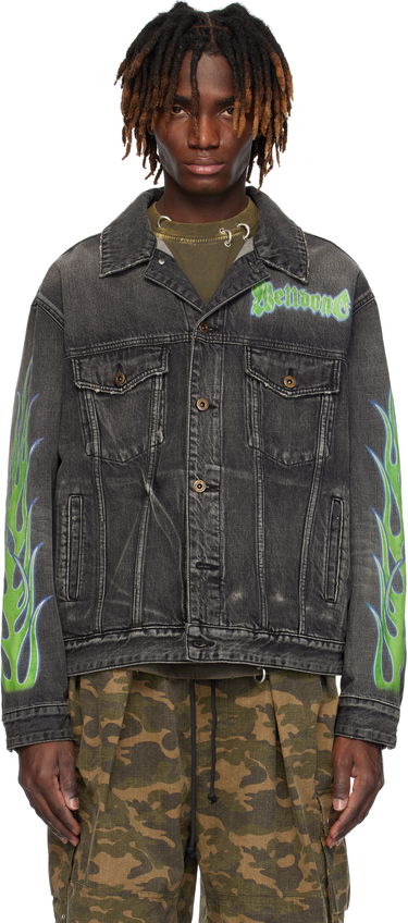 Яке We11done We11done Blaze Logo Denim Jacket Черно | WD-DJ0-25-318-U-BK, 0