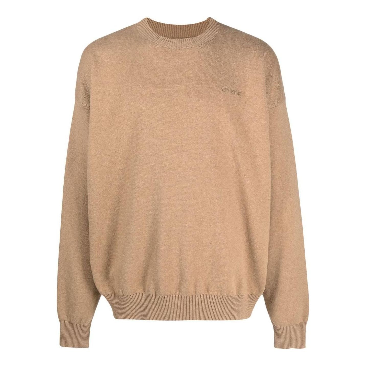 Пуловер Off-White Off-White Logo Embroidered Knit Jumper Бежово | OMHE138F22KNI0016262, 0