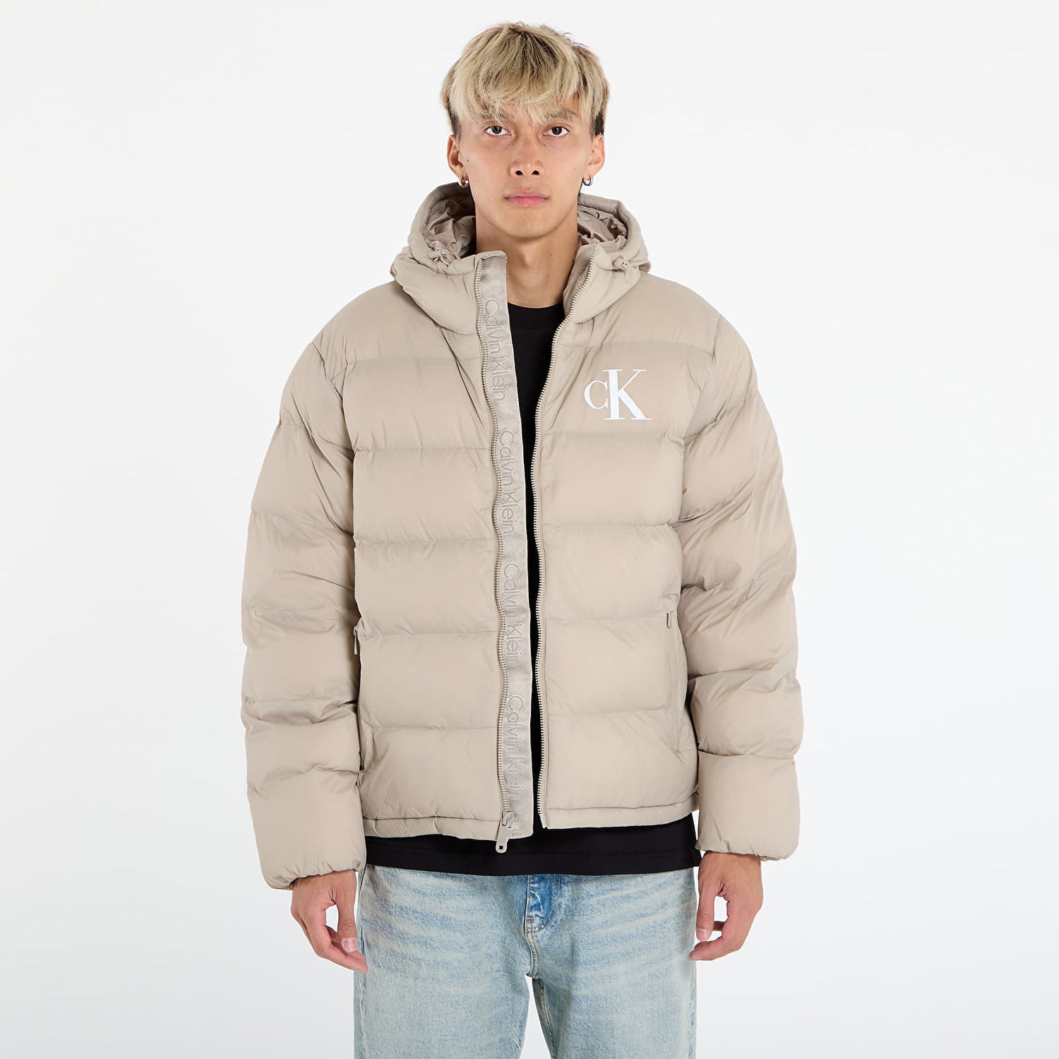 Пухо яке CALVIN KLEIN Calvin Klein Jeans Ls Nylon Monogram Puffer Jacket Бежово | LV04RD528G RAK, 0