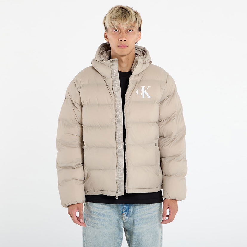Пухо яке CALVIN KLEIN Calvin Klein Jeans Ls Nylon Monogram Puffer Jacket Бежово | LV04RD528G RAK