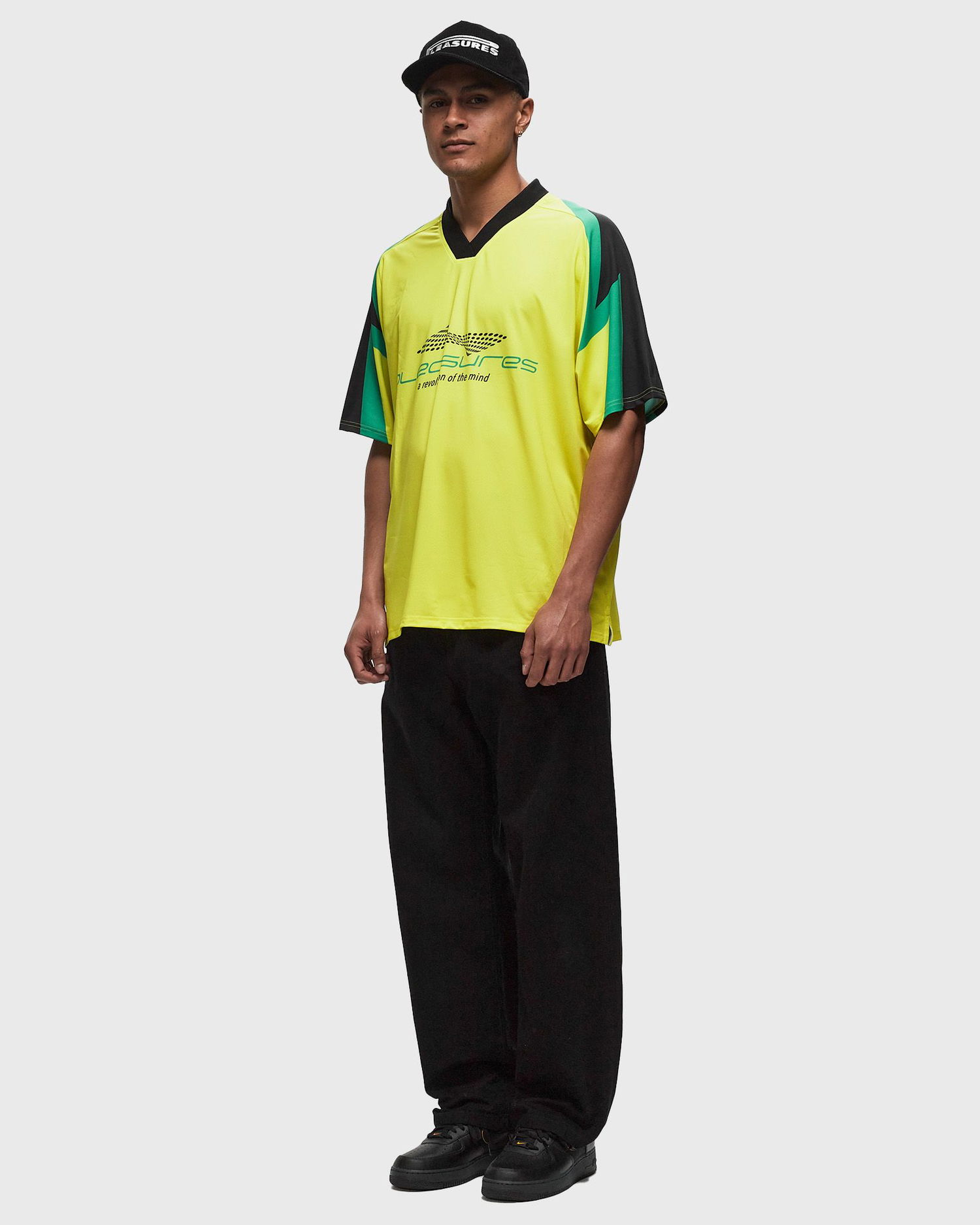 Фланелка Pleasures Mind Soccer Jersey Жълто | P24SP011-LIME, 1
