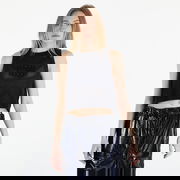 Open Stitch Flag Tank Top Black