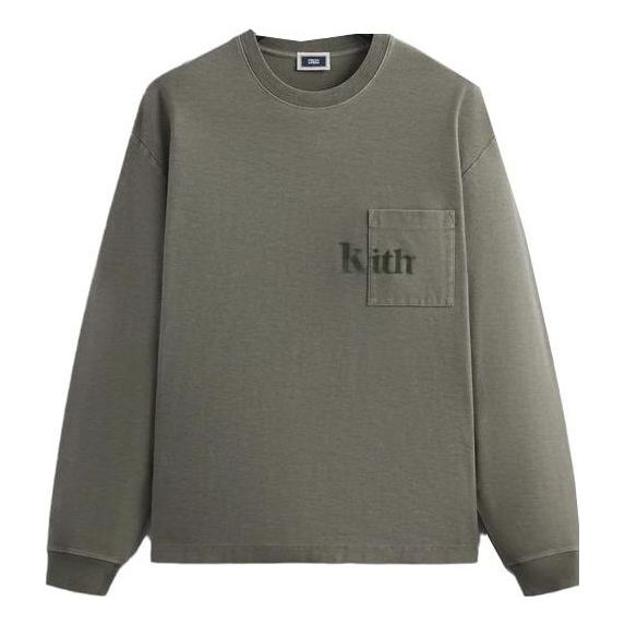 Тениска KITH KITH Quinn Long-Sleeve T-Shirt Зелено | KHM031317-335, 0