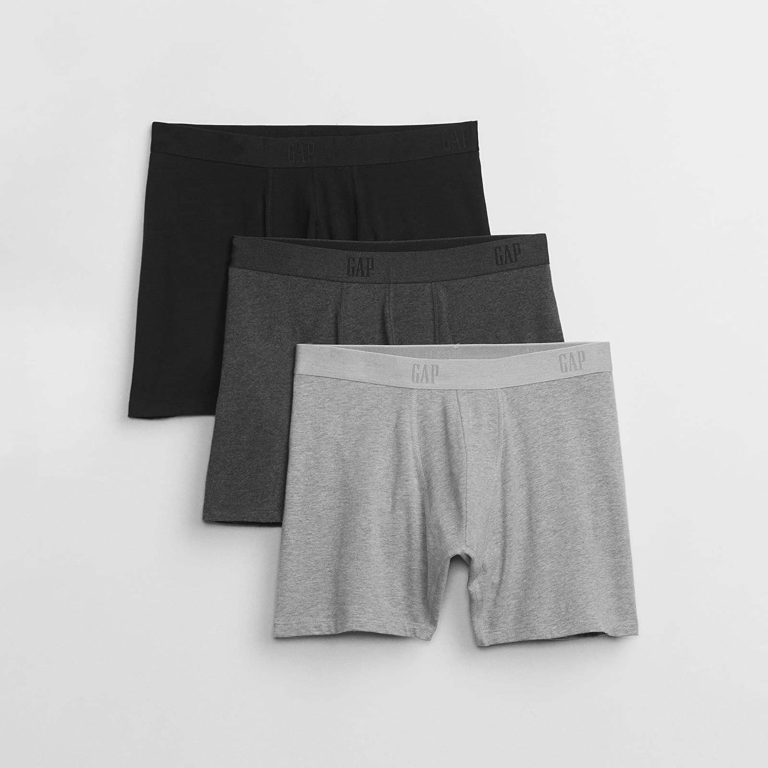 Боксерки GAP Men's Boxer Briefs 3-Pack Сиво | 606399-01, 0