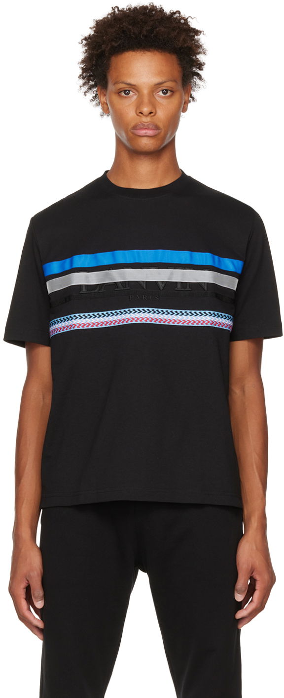 Тениска LANVIN Striped Curb T-Shirt Черно | RM-TS0005-J006-A22
