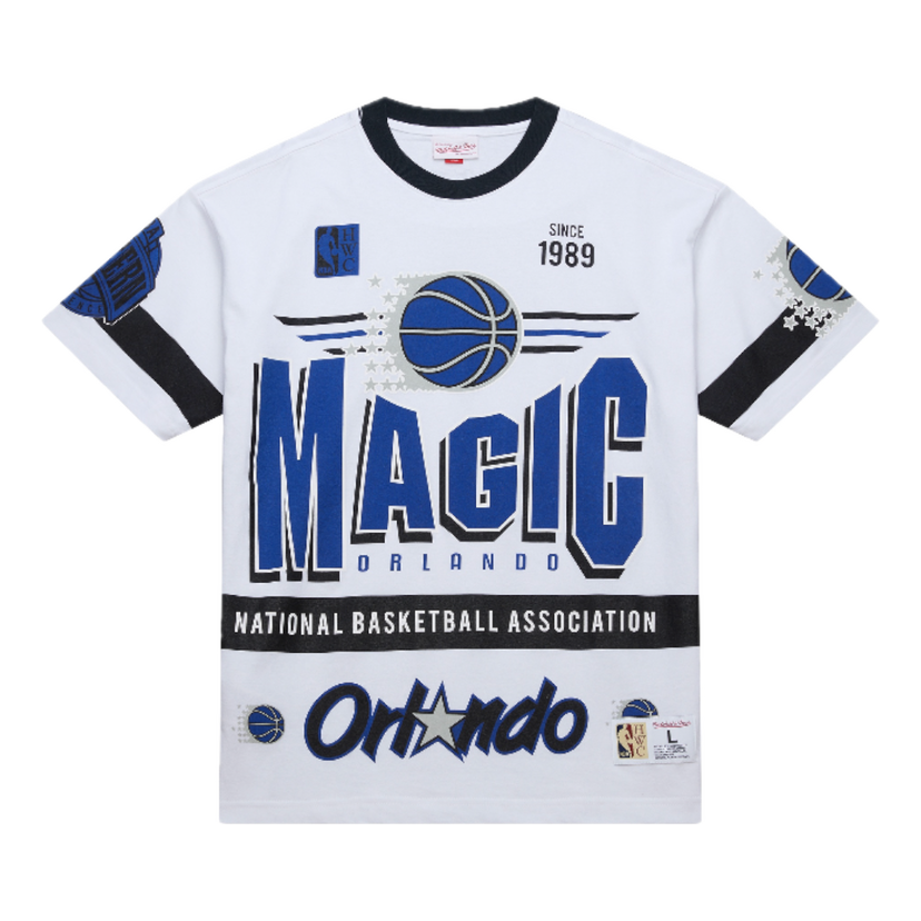 Тениска Mitchell & Ness Mitchell & Ness NBA Origins Premium Vintage Orlando Magic T-Shirt Бяло | FC9265-OMAWHIT