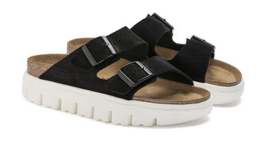 Кецове и обувки Birkenstock Arizona Chunky Suede Leather Narrow Fit Черно | 1023717, 5
