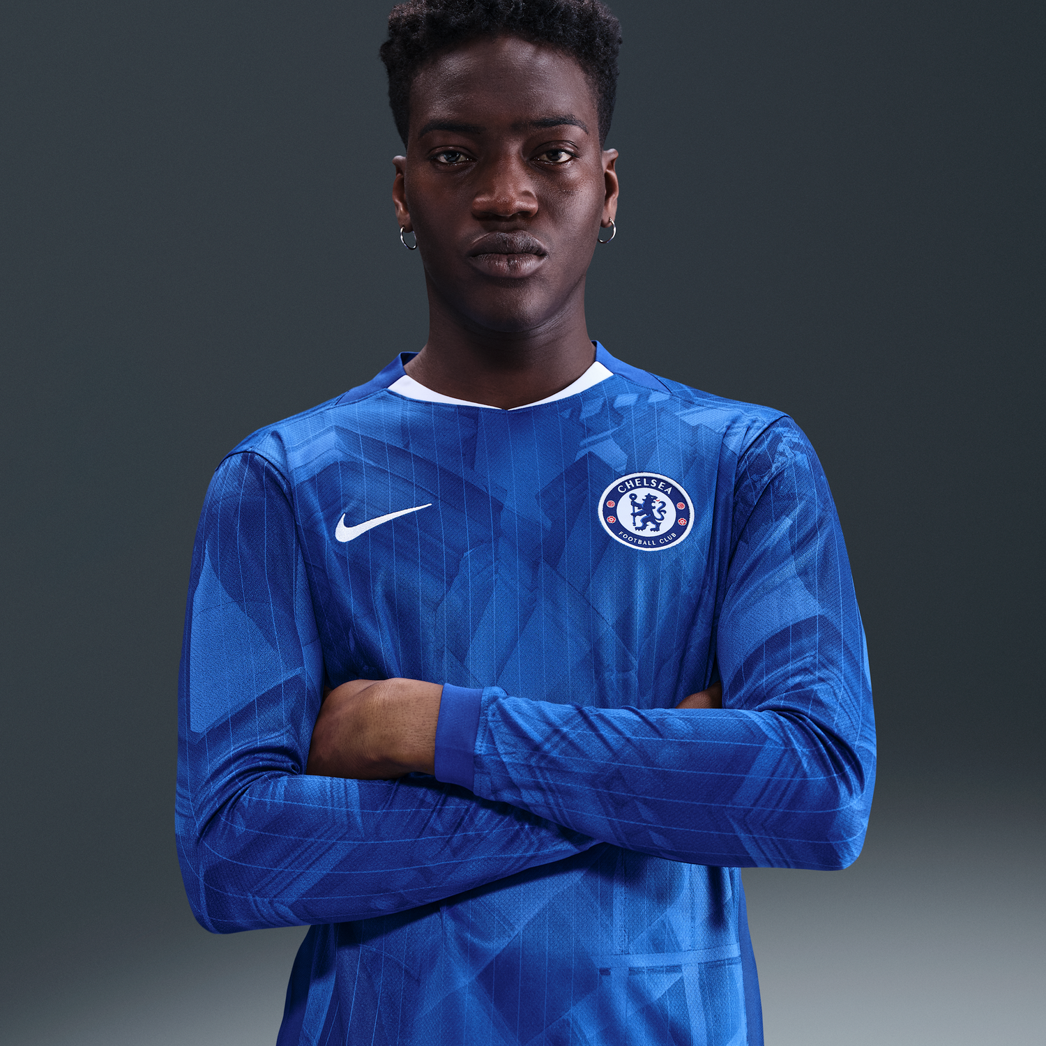 Фланелка Nike Chelsea FC Stadium 2025/26 Dri-FIT Replica Long Sleeve Jersey Синьо | HV9258-496, 0