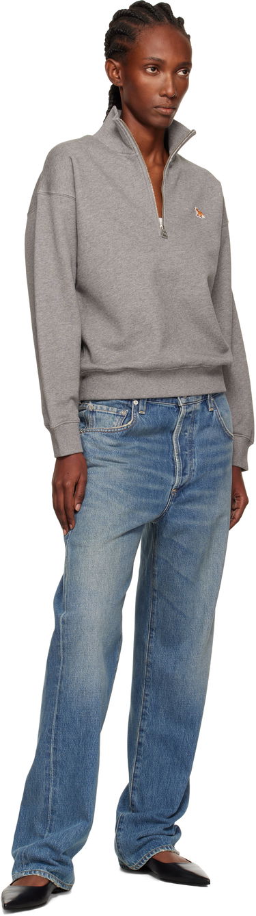 Суитчър MAISON KITSUNÉ Maison Kitsuné Half Zip Baby Fox Patch Sweatshirt Сиво | PW00308KM0341, 3