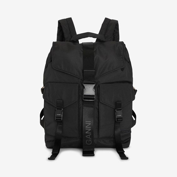 Раница GANNI Recycled Tech Backpack Черно | A4755-099, 1